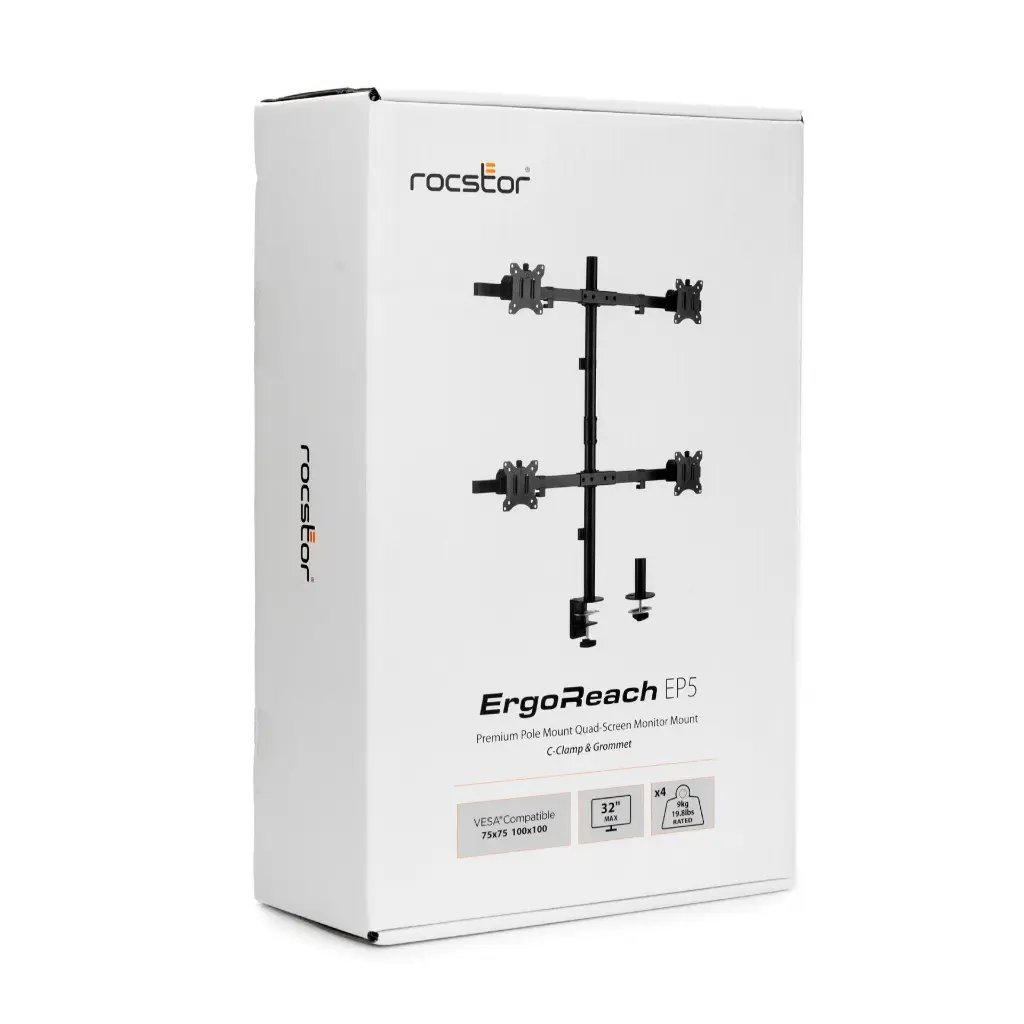 Y10N007-B1-ErgoReach-EP5-Premium-Quad-Screen-Monitor-Pole-Mount-C-Clamp-Grommet1.webp
