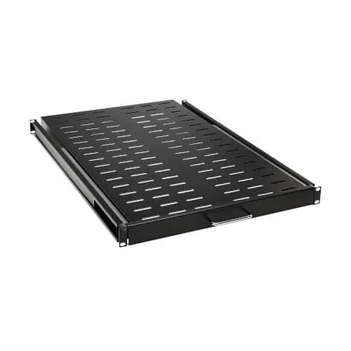 Tripp Lite series SmartRack Sliding Steel Rack Shelf - 1U, Vented, 28.3 in. Deep, Holds up to 50 lb. (23 kg)
