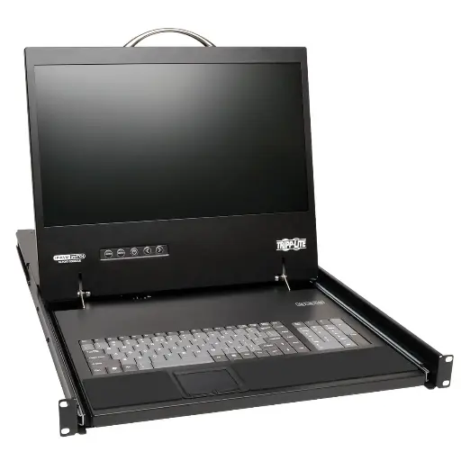 NetCommander 8-Port Cat5 KVM over IP Switch - 19 in. LCD, 1 Remote + 1 Local User, 1U Rack-Mount, TAA